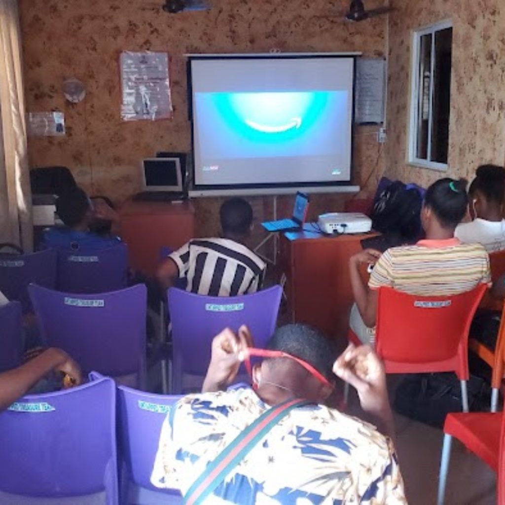 A well-equipped digital learning center in a remote community.